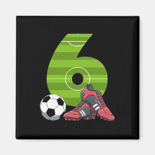 6 Birthday Soccer First Birthday Footll Kids Magnet