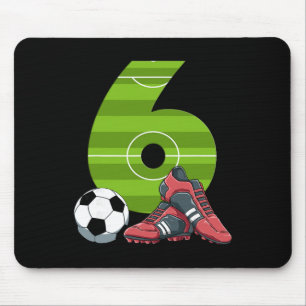 6 Birthday Soccer First Birthday Footll Kids Mouse Pad