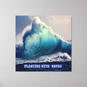 6.Blue ocean waves,ocean lovers gifts,vintage love Canvas Print