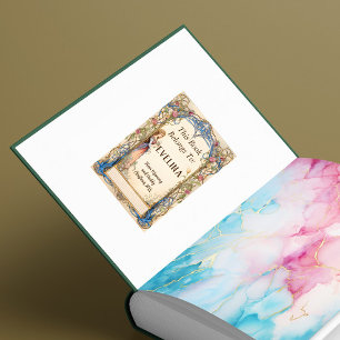 6 Bookplates - Fairytale Princess Square Sticker