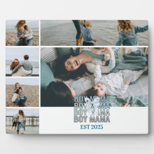 6 Boy Mama Custom Photo Collage Plaque