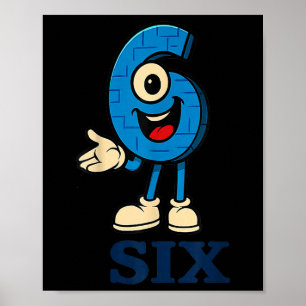 6 Brainrot 67 Six Seven 6 7 Meme Custome Poster