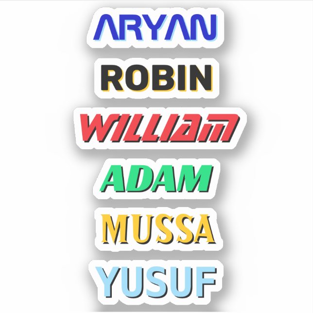 6 Custom Electrician Name Hardhat Decal Stickers (Front)