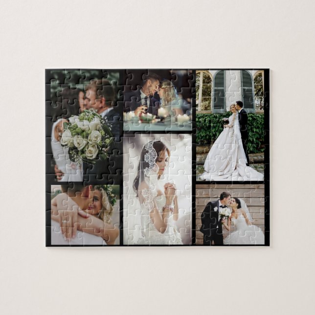 6 Custom Photo Collage Favourite Moments Jigsaw Puzzle (Horizontal)