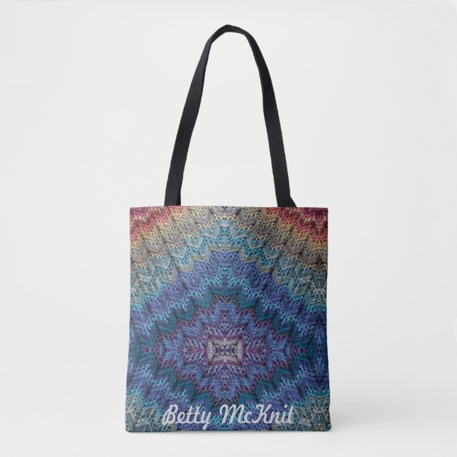 6-Day Chunky Throw Mirrored Tote by Betty McKnit (Front)