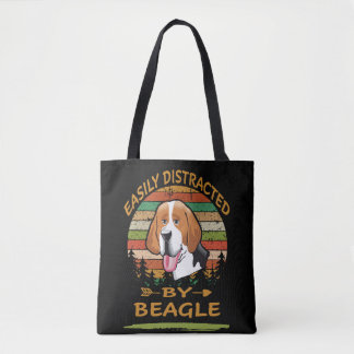 6 Easily Distracted By Beagle Tote Bag