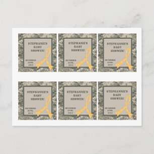 6 Favour Tags ARMY ACU Camoflauge Digital Camo Invitation Postcard