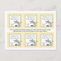 6 Favour Tags Leap Frog Turtle Bee Dragonfly Pond