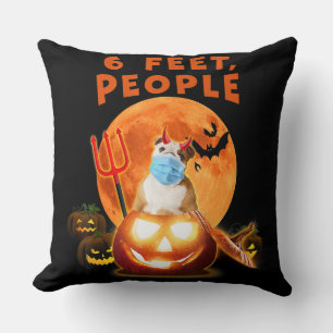 6 Feet People Bulldog Dog With Mask Halloween Gift Cushion