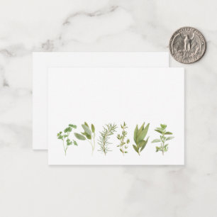 6 FRESH HERBS 3.5x2.5 Flat Card 