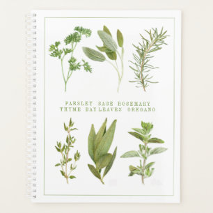 6 FRESH HERBS 8.5x11 Planner / Calendar