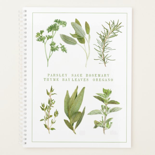  6 FRESH HERBS 8.5x11 Planner / Calendar (Front)