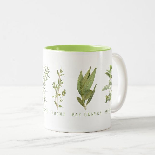 6 FRESH HERBS Lime Two-Tone Mug (Front Right)