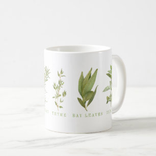 6 FRESH HERBS White Mug