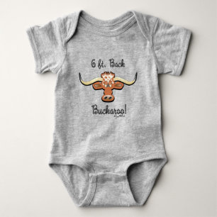 6 Ft. Back Buckaroo, Longhorn Steer Baby Bodysuit