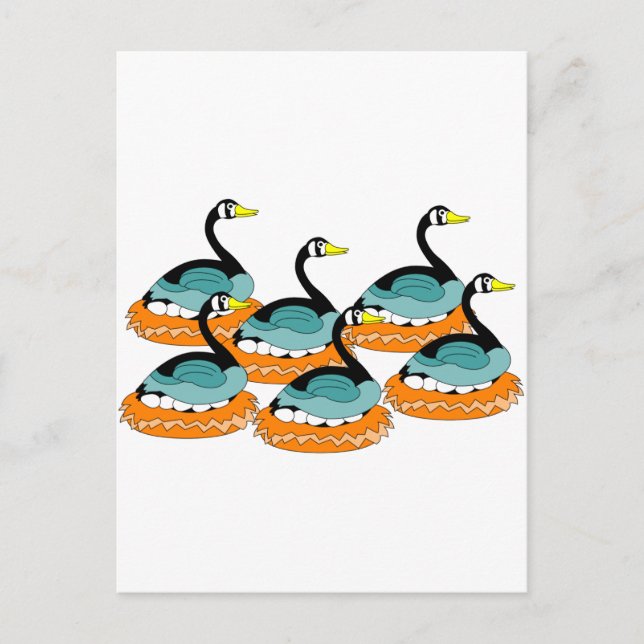 6 Geese A Laying Postcard (Front)