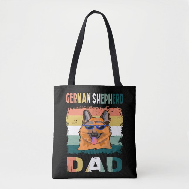 6 German Shepherd Dad Tote Bag (Front)