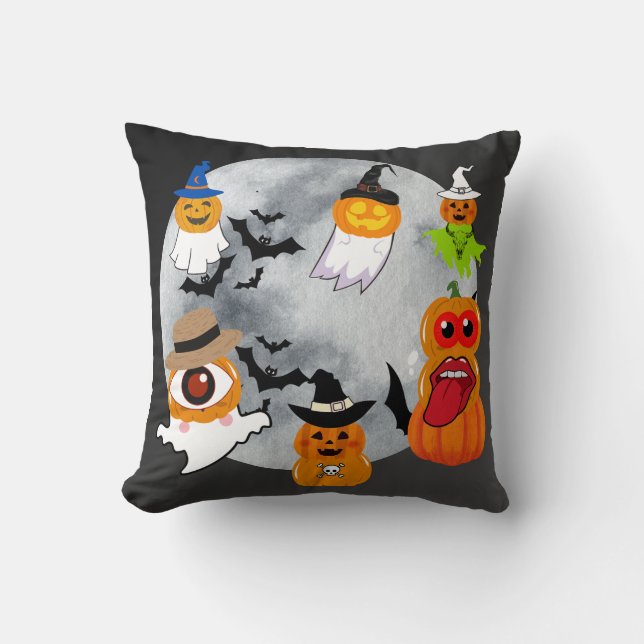 6 halloween characters cushion (Front)