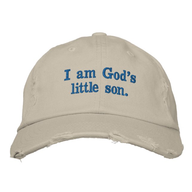 6. I am God’s little son. Embroidered Hat (Front)