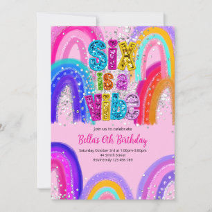 6 is a Vibe Birthday Invitation