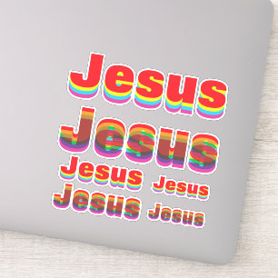 6 Jesus name (2 designs, 3 sizes) Rainbow Offset