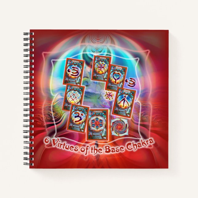 6 Language of Light Base Chakra Card Symbols Notebook (Front)