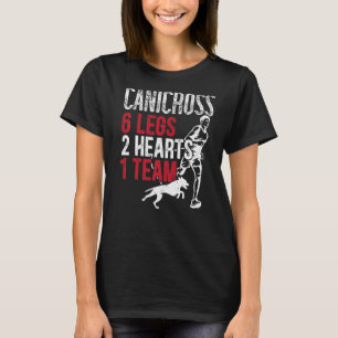 6 Legs 2 Hearts 1 Team Canicross Running Dog T-Shirt