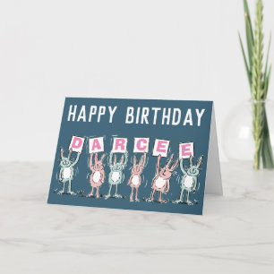 6 Letter Name Happy Birthday Card