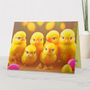 6 Little Easter Chicks Collection Card