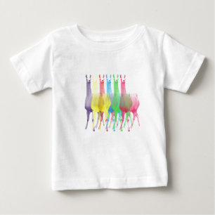 6 llamas 6 colours baby shirt