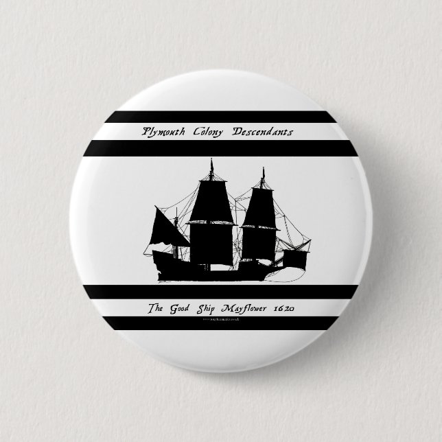 6 mayflower descendants cm round badge (Front)