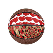 6" MINI BASKETBALL with HEARTS FOR A SWEETHEART