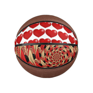 6" MINI BASKETBALL with HEARTS FOR A SWEETHEART