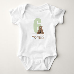 6 months mama bear and baby baby bodysuit