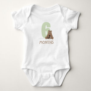 6 months mama bear and baby bodysuit