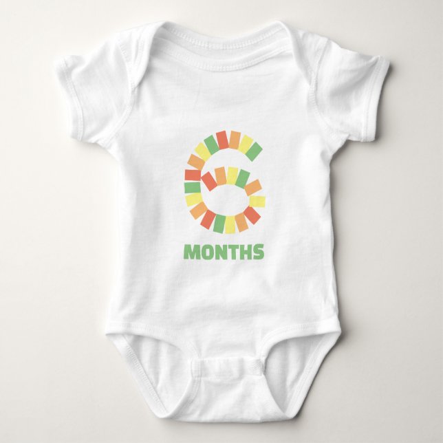 6 MONTHS OLD BABY BODYSUIT (Front)