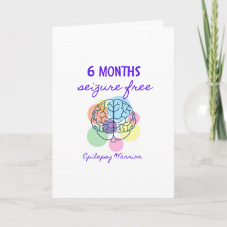 6 Months Seizure Free Epilepsy Warrior Card