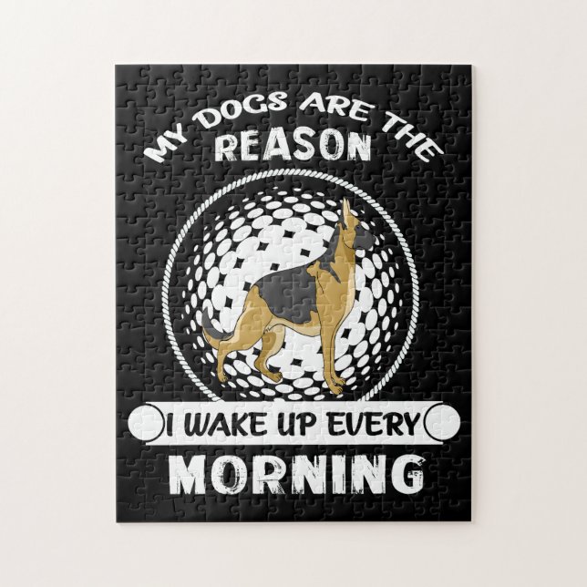 6 My Dogs Are The Reason I Wake Up Every Morning Jigsaw Puzzle (Vertical)