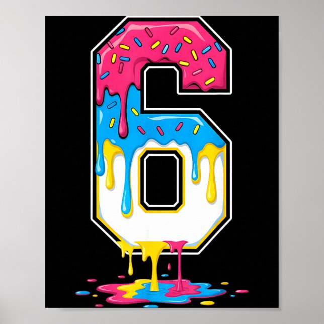 6 Number Seven Team Srts Ice Cream Drip Matching V Poster (Front)