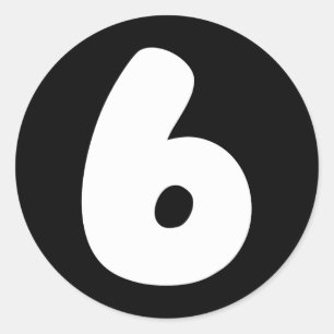 6 Number Six Seven 67 Gen Alpha Slang T Funny Meme Classic Round Sticker