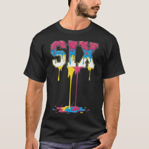 6 Number Six Team Sports Ice Cream Drip 67 (2 Side T-Shirt
