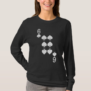 6 Of Spades Playing Card Halloween Costume Dark T-Shirt