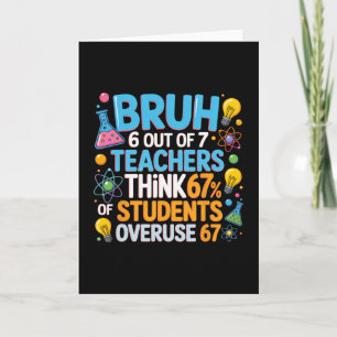 6 Out Of 7 Teachers Think 67% Of Students Overuse  Card