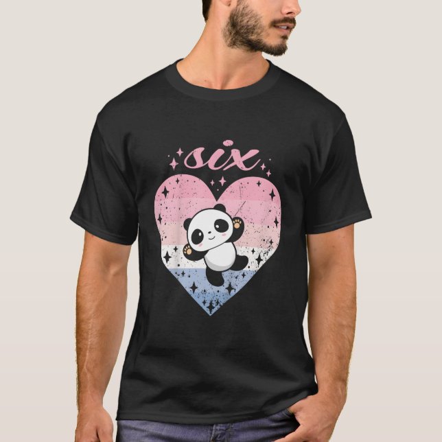 6 Panda 6Th B-Day T-Shirt (Front)
