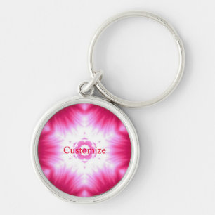 6 petal red flower Thunder_Cove Key Ring