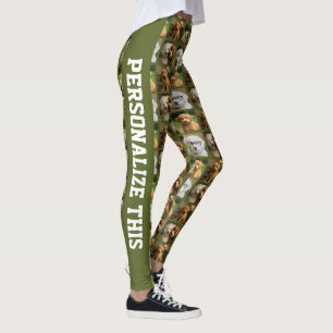 6 Photo and Text Template Personalised Collage Leggings