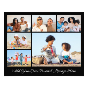 6 Photo Collage Add A Greeting Photo Enlargement Print