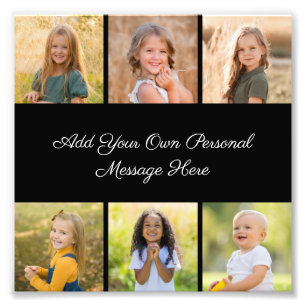 6 Photo Collage Add A Greeting Photo Enlargement Print