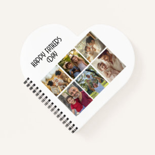 6 Photo Collage and Happy Father Day Notebook