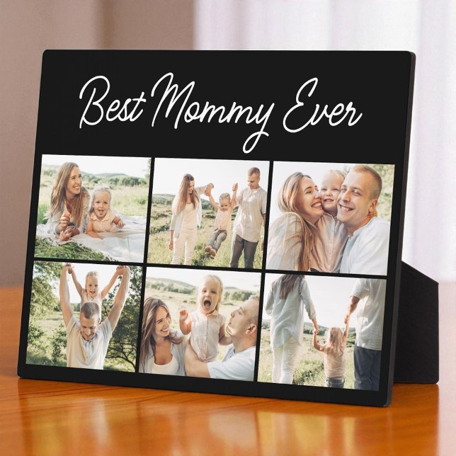 6 Photo Collage Best Mummy Ever Custom Modern Plaque (Creator Uploaded)
